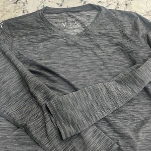 Women's Gray Long Sleeve Top